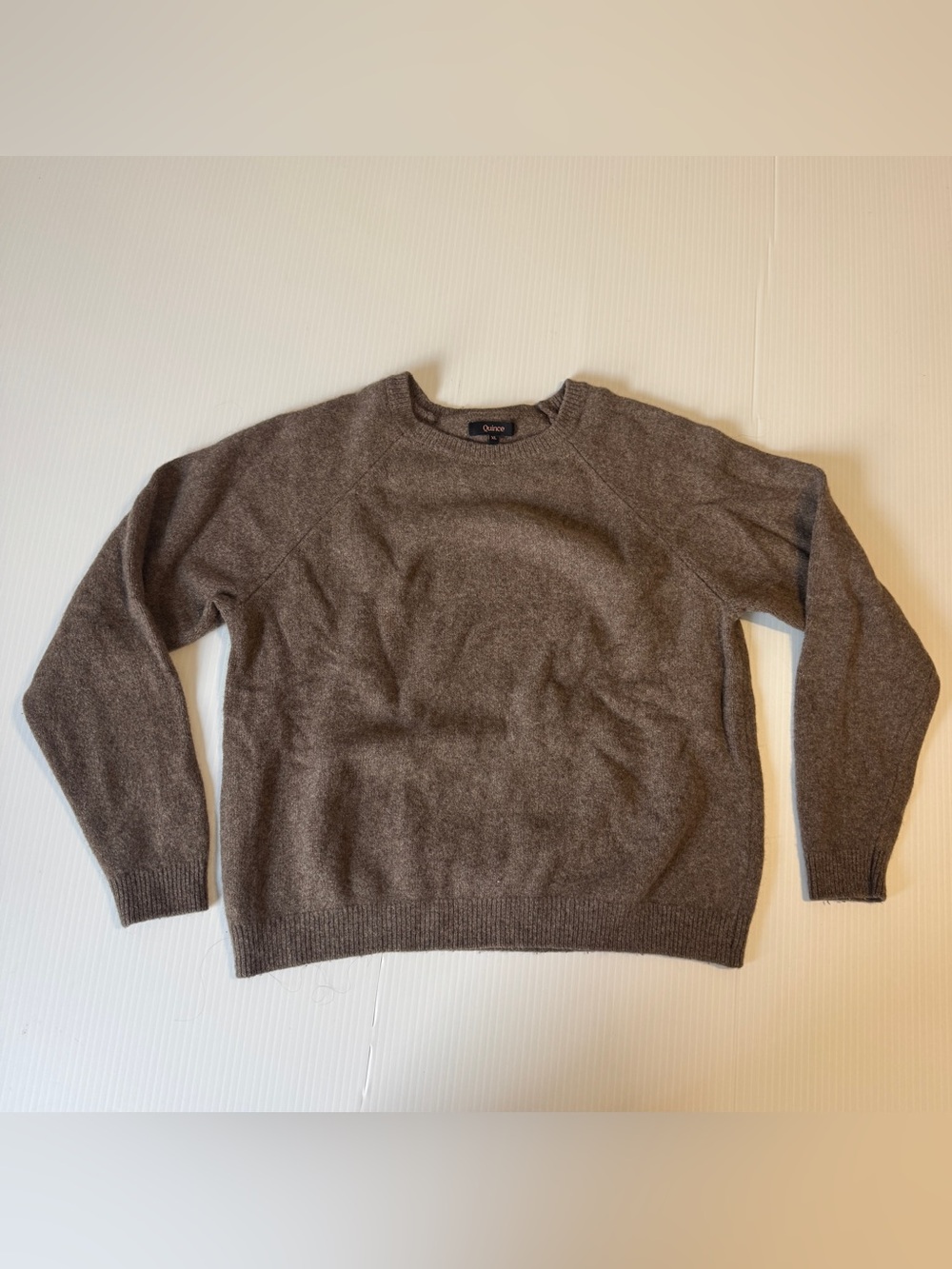 Quince 100% Yak Wool Brown Crewneck Sweater XL Quiet Luxury Minimalist Winter
